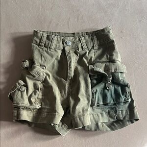 Green Cargo Women Shorts
